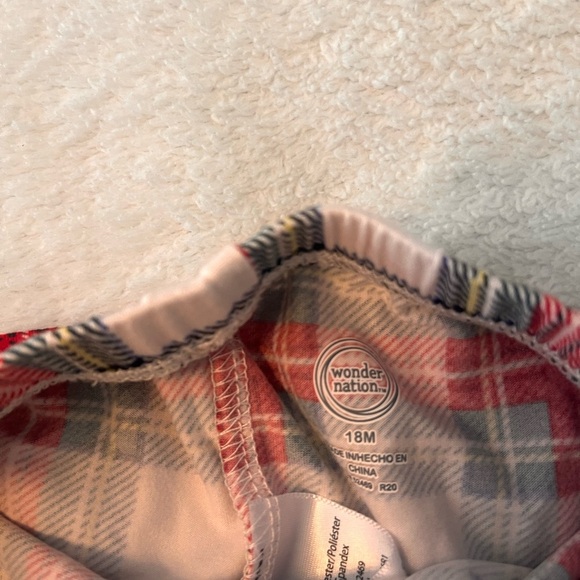 George Plaid Bow Onesie - Picture 3 of 3